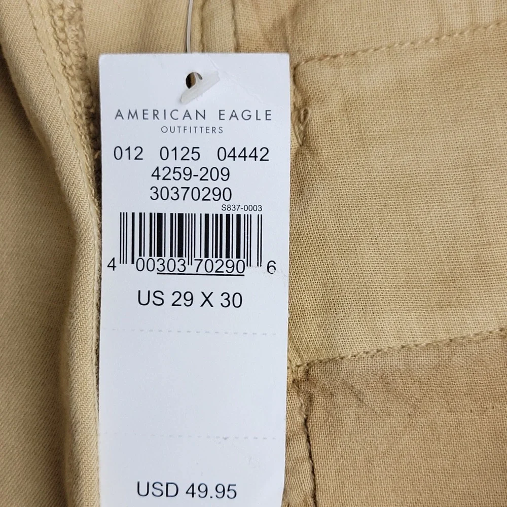 American Eagle Mens Ne(x)t Level Flex Original Straight Khaki Chino Pants 29x30
